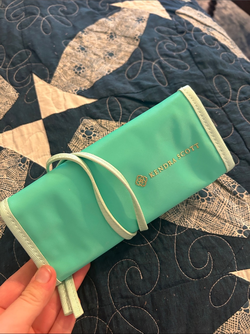 Kendra Scott Turquoise Jewelry Roll Pouch